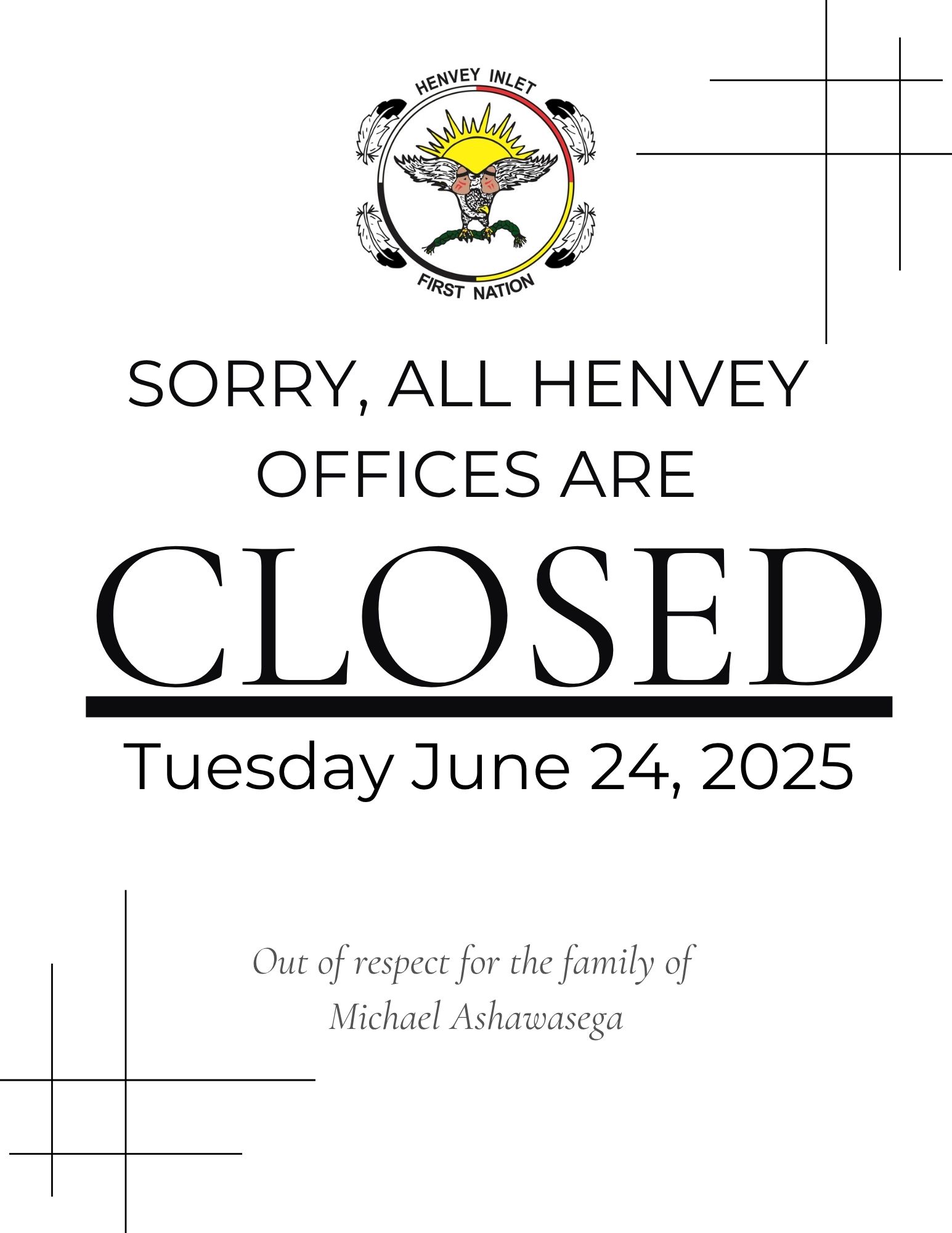 Henvey Inlet First Nation - Office Closed June 24, 2025