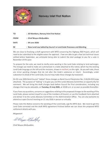 Click the image to open the&nbsp;HIFN LAND CODE REVISIONS RE COMMUNITY APPROVAL AND LAND EXCHANGE PROCESSES.pdf document.