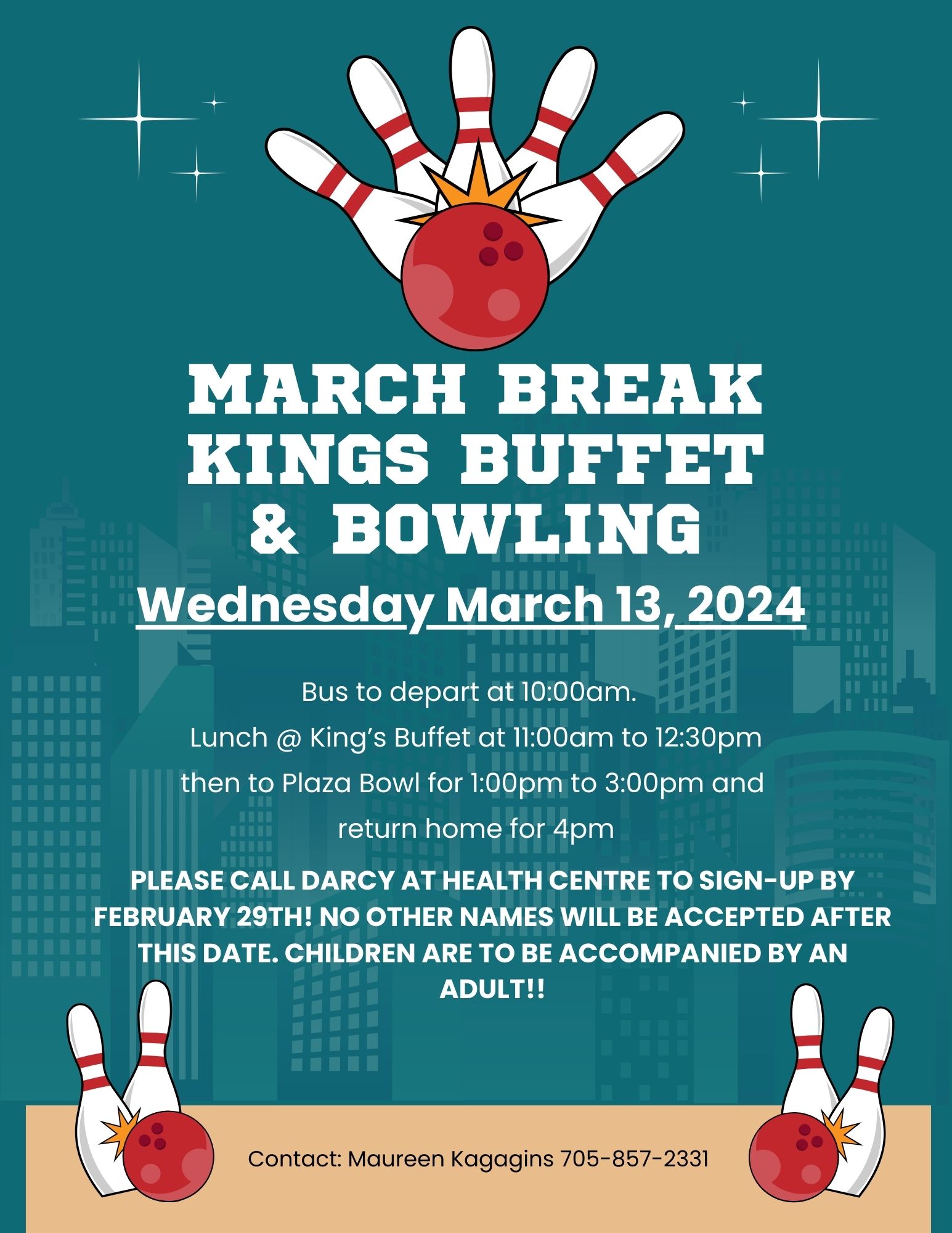 March Break Lunch and Bowling 